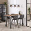Disalvo Acacia Solid Wood Top Metal Base Dining Table