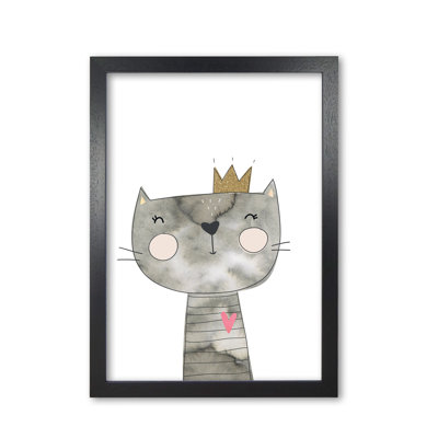 Scandi Grey Cat - Painting