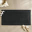 Tapis de bain réversible noir 100% coton 24 x 44 po 3000 g / m² - riche et moelleux, lavable à la machine, doux et douillet-1495673971