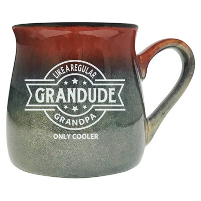 Grandude Sand Etched Ceramic Coffee Mug, 16oz
