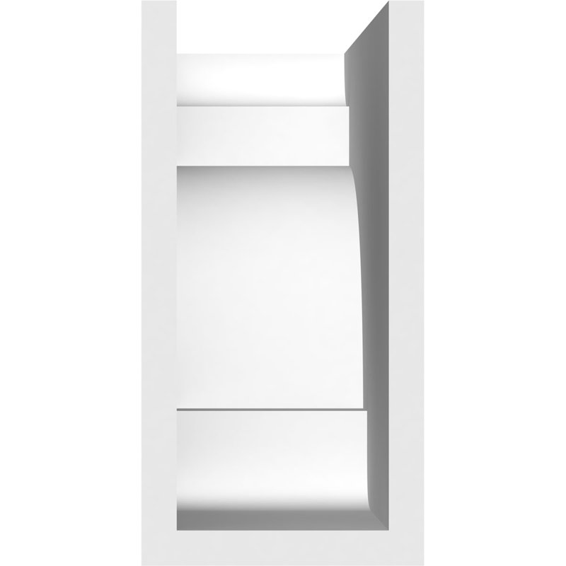 4"W x 8"H x 12"L Standard New Brighton Architectural Grade PVC Rafter Tail, 8"H x 4"W x 12"D