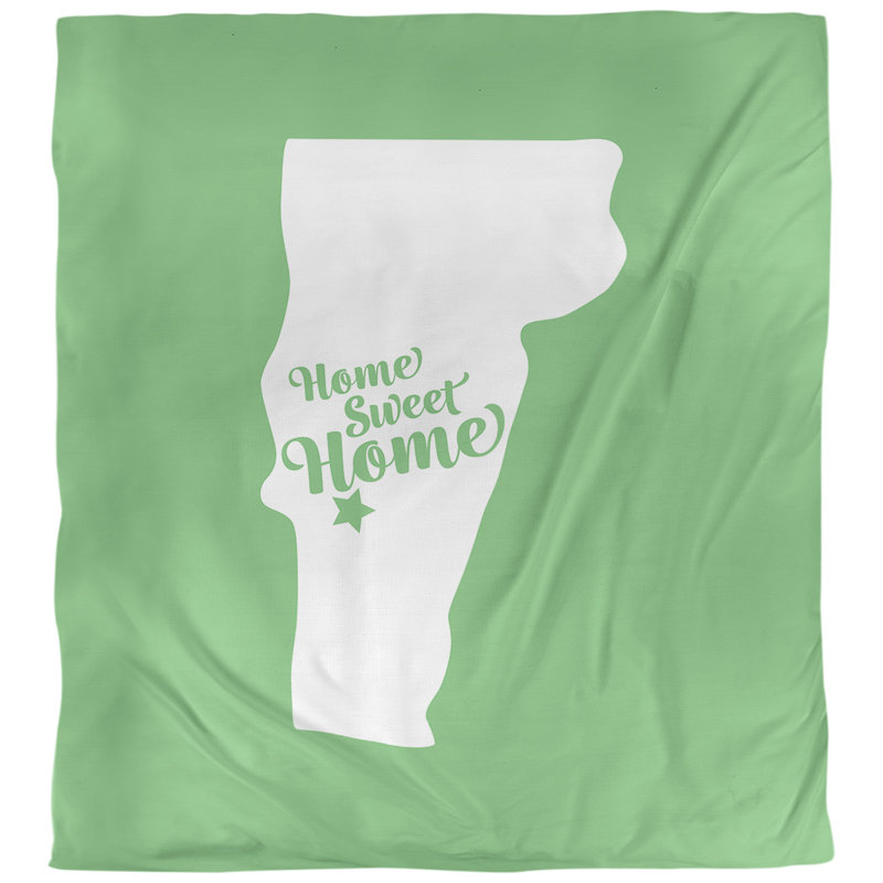 Housse de couette réversible simple et réversible home rutland, Housse de couette pour lit simple, Vert, Microfibre