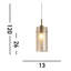 Caellin 1 - Light Bronze Drum Pendant