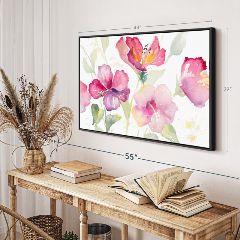 Impression sur toile Hibiscus céleste, H 29 po x l 43 po