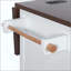 Îlot de cuisine avec abattant, prise de courant, chariot de rangement de cuisine avec 4 tablettes de porte, portes de grange croisées et porte en verre visuel, îlot de cuisine roulant sur 4 roues pour la cuisine, la salle à manger-1340388572
