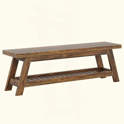 2-Tier Entryway Bench,Storage Side Table,Foyer Seating Bench,Entryway Table