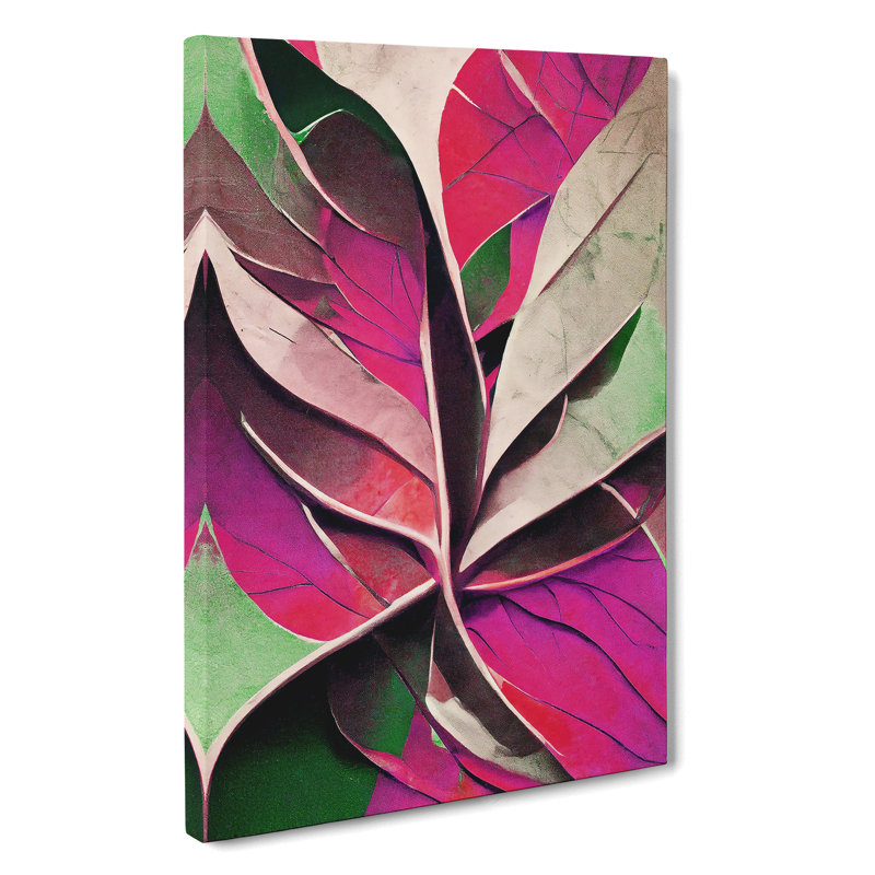 Leaf In Abstract No.5 - Wrapped Canvas Print, 50cm H x 35cm W x 3cm D