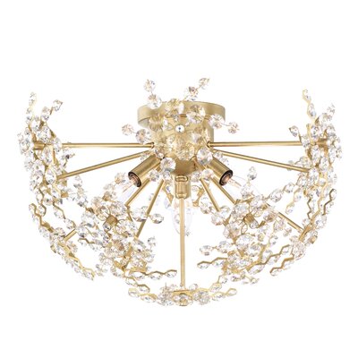 Schonbek Esteracae Crystal Semi Flush Mount | Wayfair