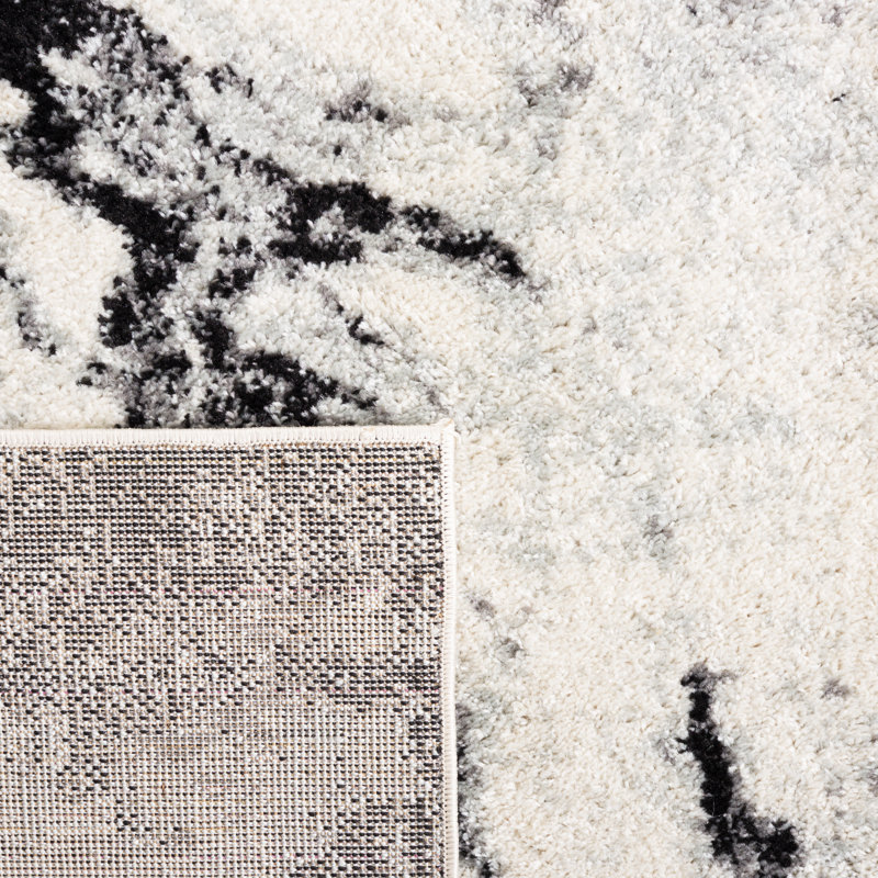 Dwana Machine Woven Abstract Area Rug, Square 6'7"