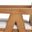 Tabouret de bar à dossier en plastique tissé crème de 27 po de hauteur - siège en tissu rembourré de mousse et structure en bois d'hévéa durable-395521610-395521611