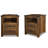 Nightstands With Charging Station, Rustic 18 Inch Bedside Table With 2 Storage Drawers And Open Shelf-1197349607-1197349600