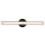 Tole 24-in Black dimmable LED Wall Sconce-162125450
