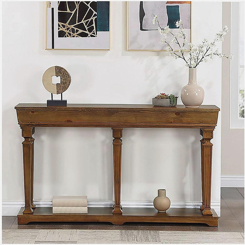 Table d'appoint en chêne avec base