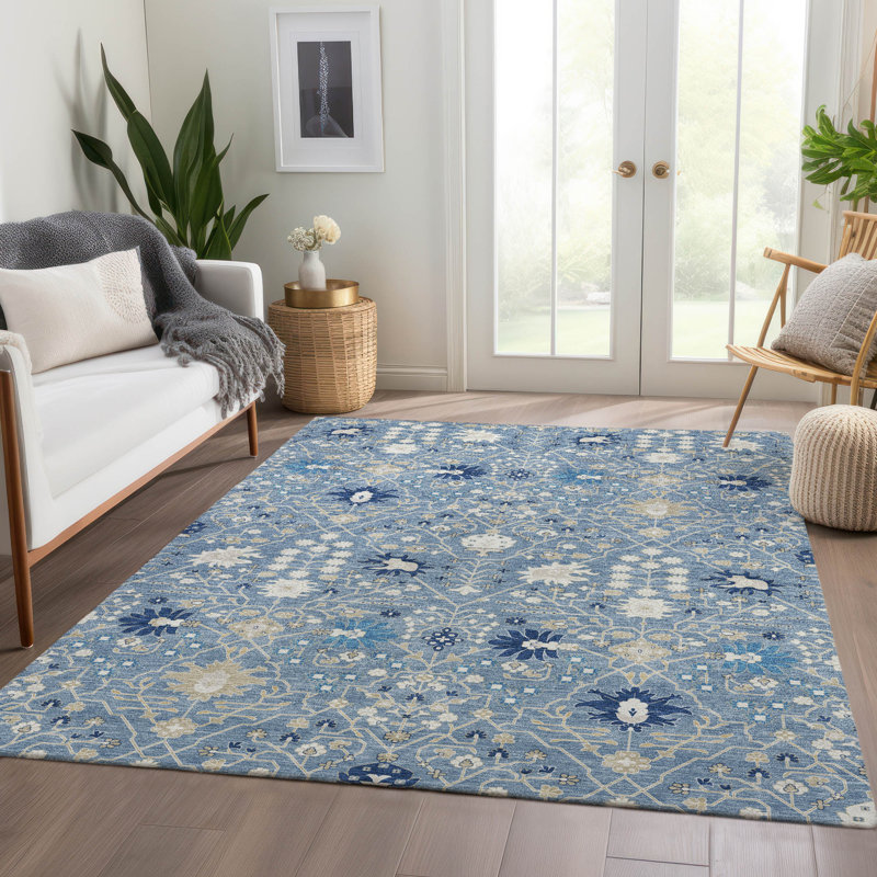 Premium Machine Washable Colmenero AMF1009 Oriental Rug, Rectangle 9' x 12'