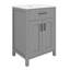 Armoire de salle de bain 24 po avec lavabo en céramique, étagère à deux niveaux avec tiroir basculant