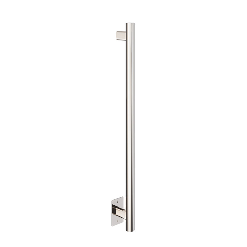 36" Como Electric Hardwired Single Bar Vertical Minimalist Towel Warmer - Polished Nickel, Electric Hardwired Towel Warmer, Space Saving Design, Includes Programmable Smart Switch, Lifetime Warranty