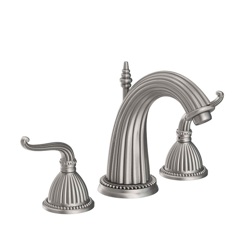 Alexandria Widespread Bathroom Faucet with Drain Assembly, Stainless Steel