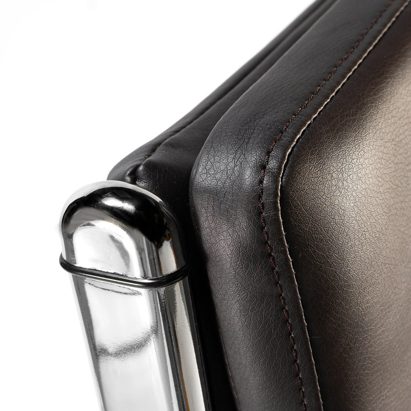 BBF Seating Faux Leather High Back Executive Chair, Dark Brown