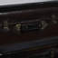 Armoire rétro en similicuir brun foncé Iinden