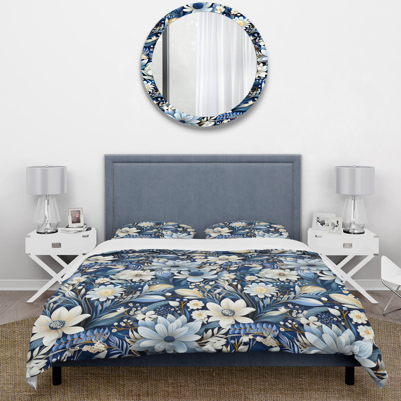 Literie Coastal Flora And Fauna, Housse de couette simple + 1 taie décorative stan