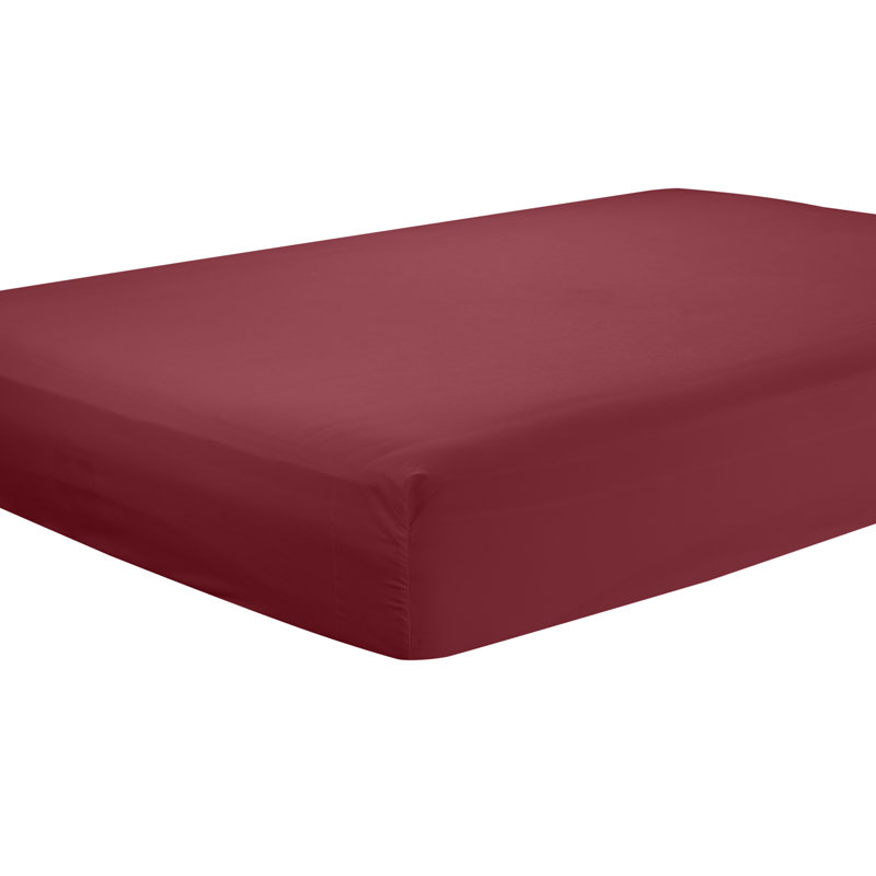 Soft Microfiber Fitted Sheets Moisture Wicking Fitted Bed Sheets Fits Up to 16" Deep Pocket, Twin, Burgund