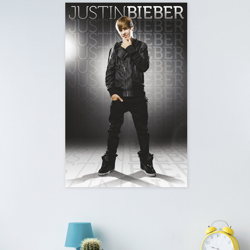 «justin bieber-impression sur papier gris