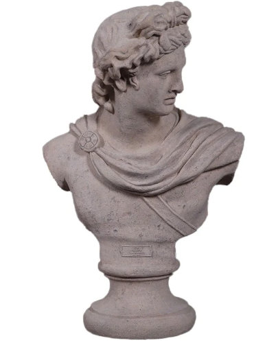 Statue buste d'Apollon grandeur nature