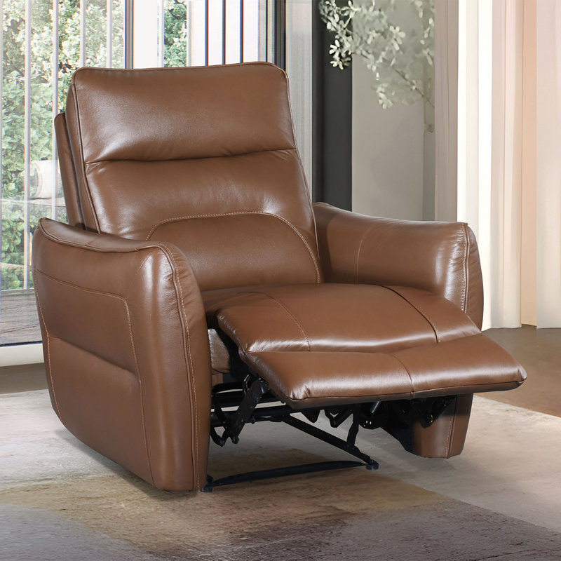 Fauteuil inclinable électrique de 39 po de largeur, brun, Brun caramel