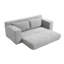 Canapé-causeuse avec mousse à mémoire de forme et structure en acier - sans assemblage, conception convertible 2-en-1, tissu en velours côtelé - canapé compact pour les petits espaces, les appartements, le bureau à domicile et la chambre à coucher (gris)-858818058