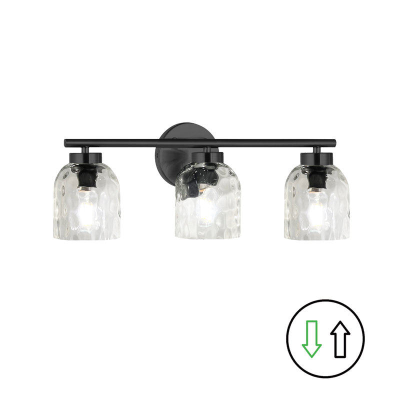 Éclairage pour meuble-lavabo 3 lumières Griffith, Noir mat