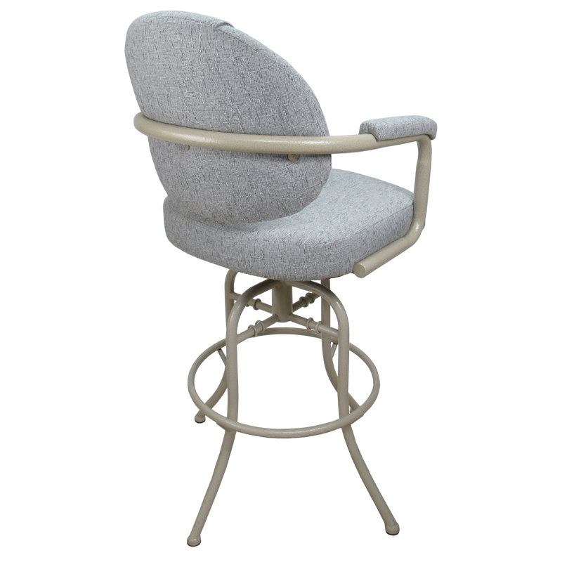 Tabouret de bar pivotant et inclinable en métal 26 po ou 30 po Dahlstrom - M-70, Beige, Gris clair