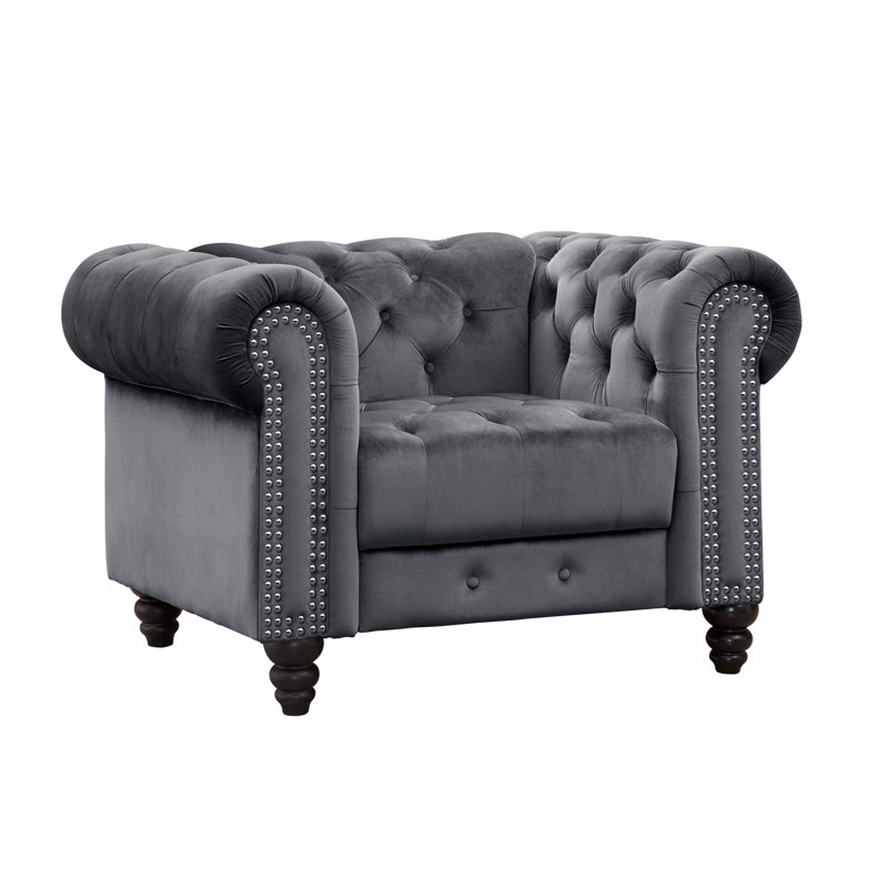 Marvale Velvet Chesterfield Chair