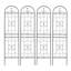 Ensemble de 4 treillis de jardin en métal antirouille de 19,7 po pour plantes grimpantes-114707292