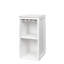 Armoire à vin modulaire de couleur blanche avec tablettes de rangement pour salle à manger