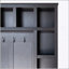 Arbre d'entrée multifonctionnel 4-en-1 avec portemanteau, armoire à chaussures, banc et tablettes de présentation pour une organisation efficace-570009684