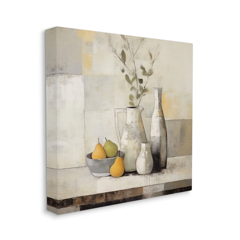 «Country Pear Still Life» sur toile, H 17 po x l 17 po x P 1,5 po