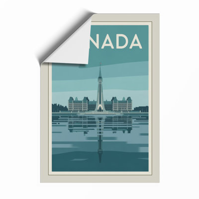Postcard from Canada Retro - Framed Print