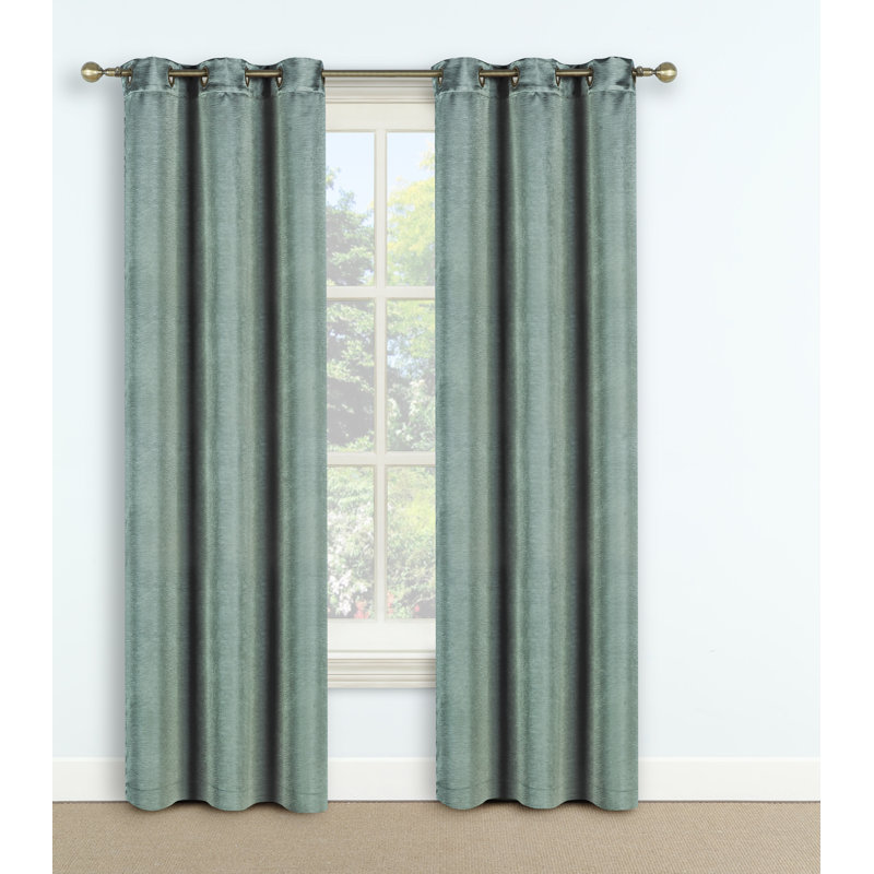 Steubenville Curtain Single Panel, 42"W x 84"L, Iceberg Green