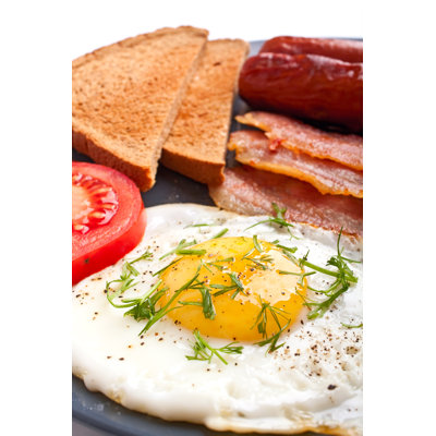 English Breakfast 1 Piece Wrapped Canvas Wall Art