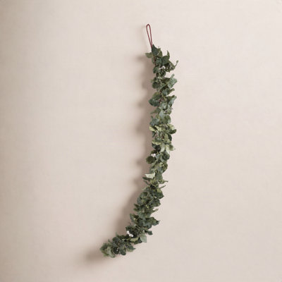 Faux Holly Garland With White Berries