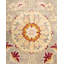 Tapis unique en laine noué à la main 9 pi x 13 pi 5 po nouvel âge Keenan - ivoire / rouge / rose