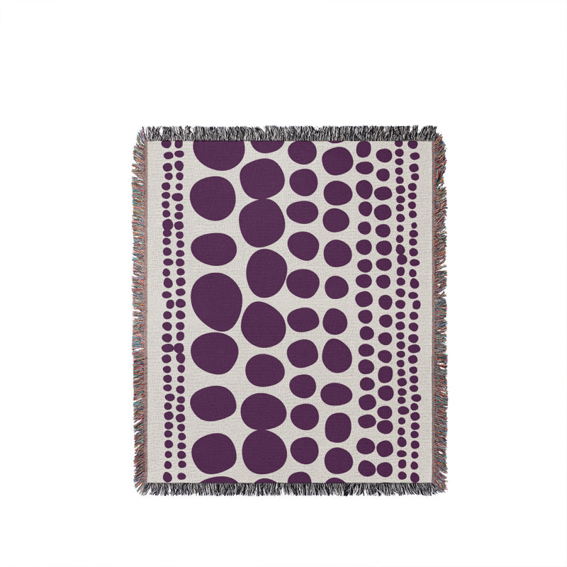 Jeté en coton Ajani, 50x60, Mauve
