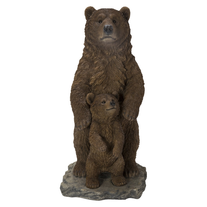 Mère debout et oursons, Brun
