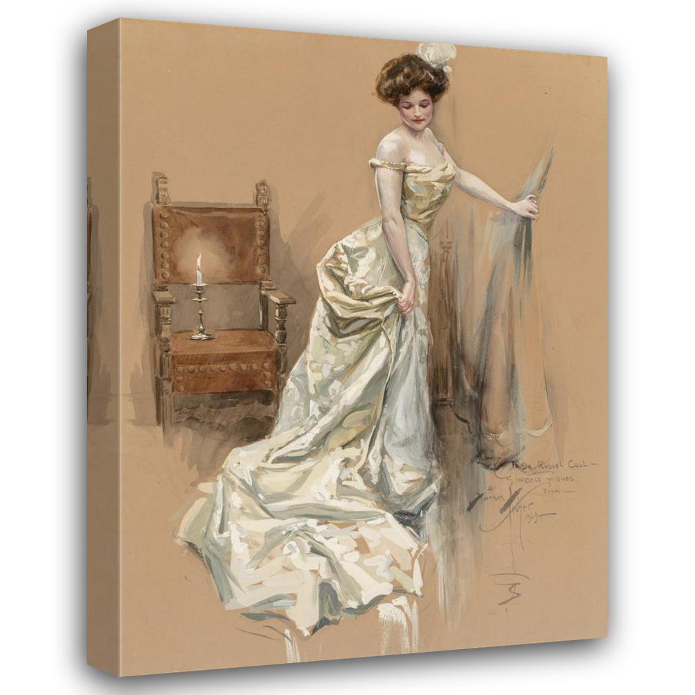 The Web of The Golden Spider by Harrison Fisher - Gallery Wrap Canvas Wall Art Astoria Grand Overall Size: 40" H x 28" W