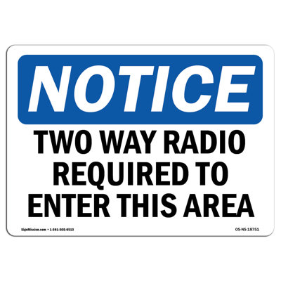 Deux radios bidirectionnelles requises pour entrer dans cette zone