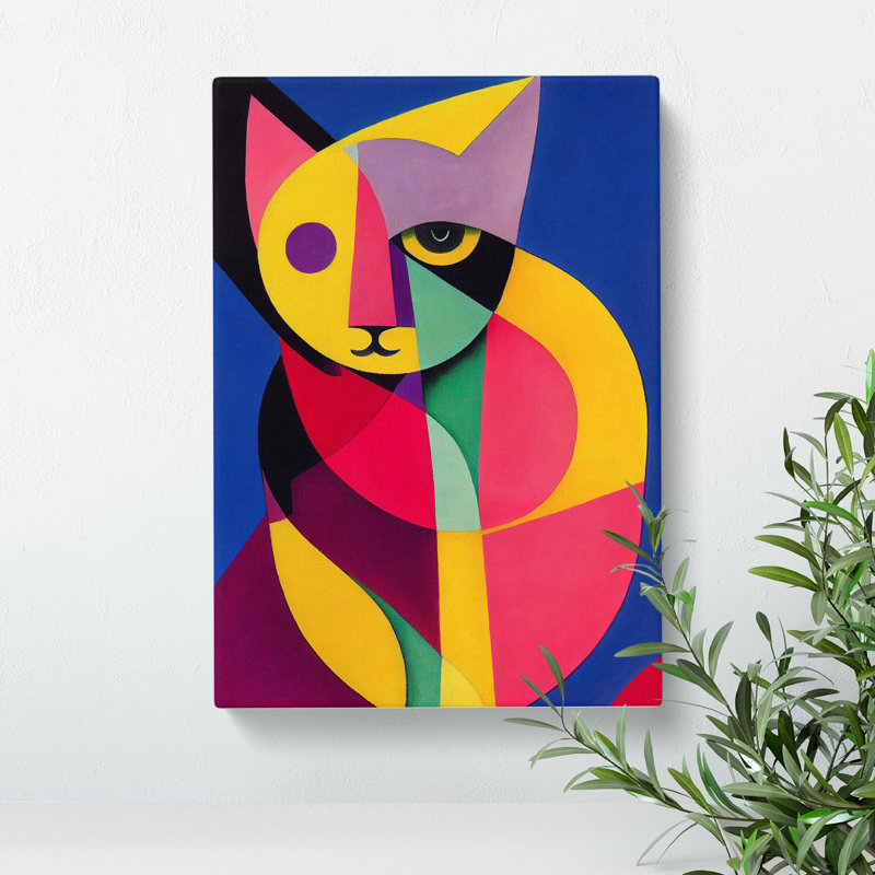 XC1022-239X Abstract Cat No.2 - Wrapped Canvas Print, 50cm H x 35cm W x 3cm D, Wrapped Canvas
