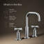 Kohler Purist® Widespread Bathroom Faucet with Pop-Up Drain Assembly, 3-Hole High Arc Cross Handle Bathroom Sink Faucet, 1.2 gpm-32738684