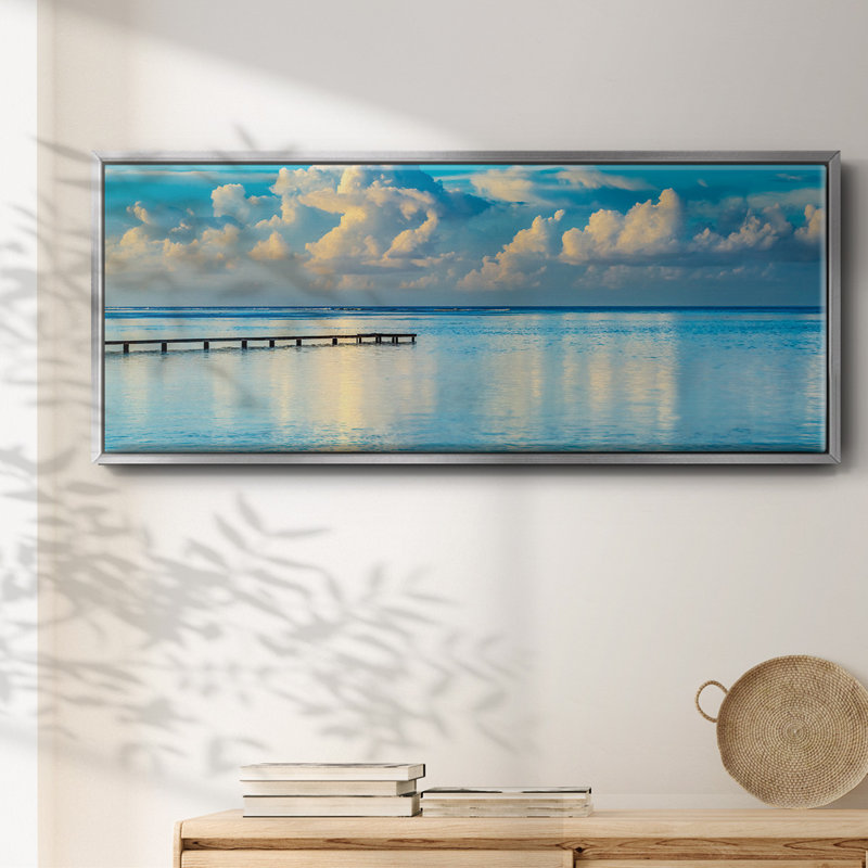 Sunrise Dock - Toile encadrée, H 8 po x l 20 po