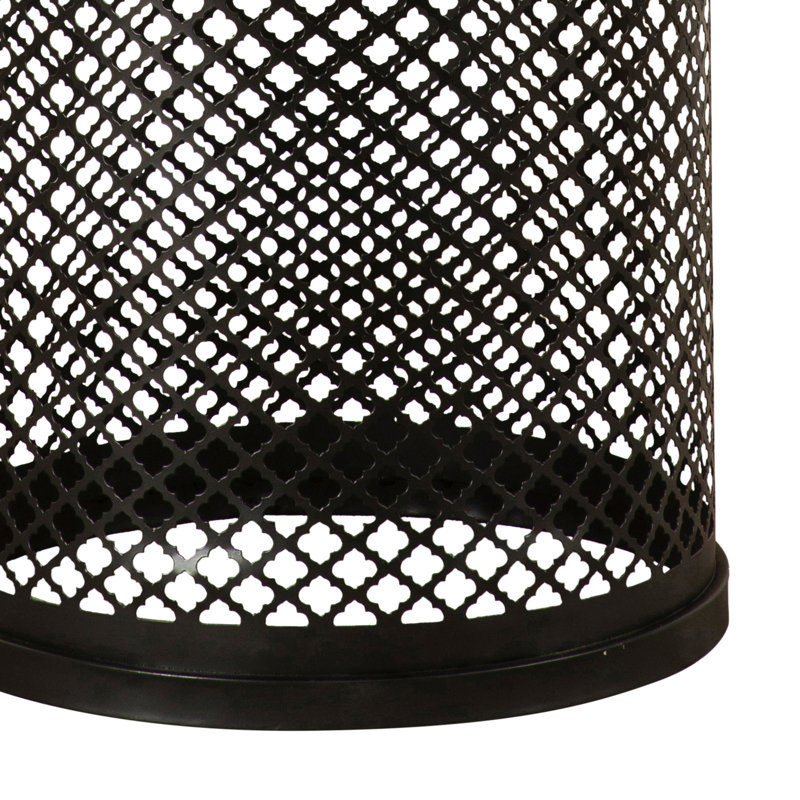 Table d'appoint ronde Chervil avec base cylindrique, Brun