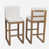 Coussin beige clair / structure brun clair